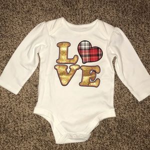 Infant Baby Girl Love Heart Onesie